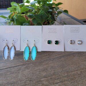 Earrings Nickle Free Dangle and Post Gold Tone Lot of 4 Pair Nordstrom